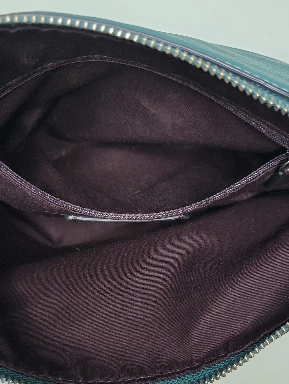 Coach Skylar Dark Teal Leather Hobo Shoulder Bag with Matching Wallet Set